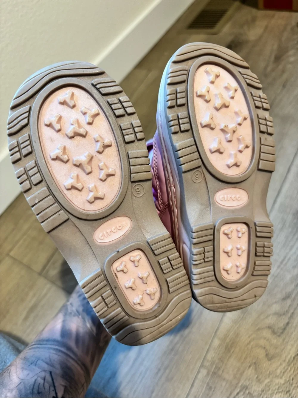 Circo Pink Kids Snow Boots with Hook-and-Loop Strap